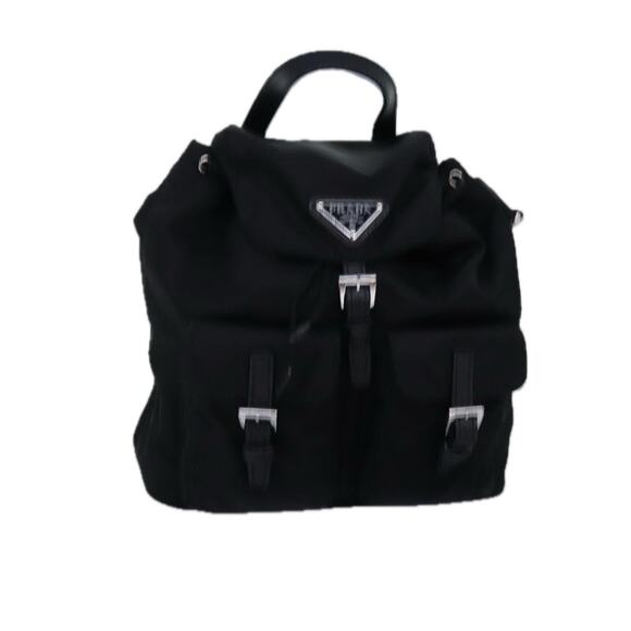 PRADA Chain Shoulder Bag Nylon Black - Picture 1 of 13